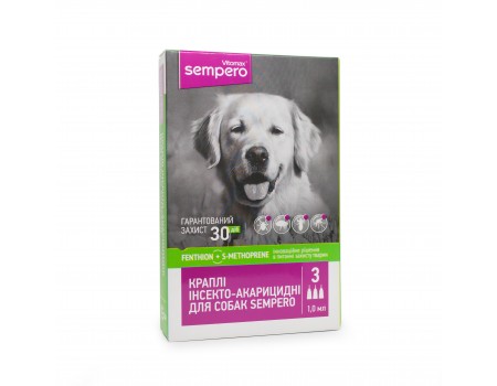  VITOMAX Капли протипаразитные "Sempero" для крупных пород собак (весом 25-50 кг), 1 мл