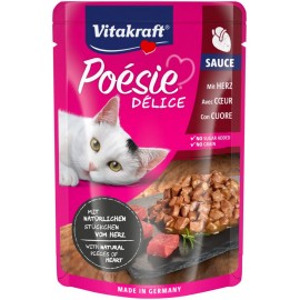 Влажный корм Poesie Delice pouch 85г сердечки в соусе, для кошек..
