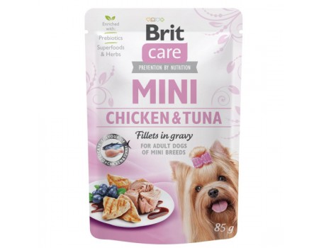 Brit Care Mini Dog pouch 85g філе курки та тунця в соусі