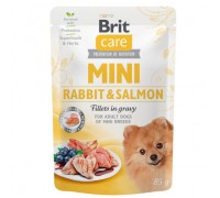 Brit Care Mini Dog pouch 85g філе кролика та лосося в соусі..