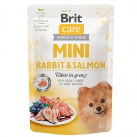 Brit Care Mini Dog pouch 85g філе кролика та лосося в соусі..
