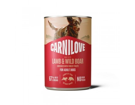 Корм вологий Carnilove Lamb & Wild Boar для собак паштет ягня і дикий кабан 400 г