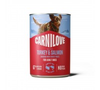 Вологий корм Carnilove Salmon & Turkey для собак паштет лосось та інди..