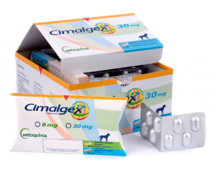 Vetoquinol (Ветоквинол) CIMALGEX (СИМАЛДЖЕКС) Обезболивающие таблетки для собак, 16 таблеток по 30 мг
