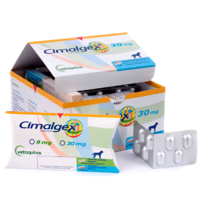 Vetoquinol (Ветоквинол) CIMALGEX (СИМАЛДЖЕКС) Обезболивающие таблетки для собак, 16 таблеток по 30 мг