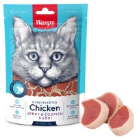 Wanpy Chicken Jerky & Codfish Sushi ВАНПИ СУШИ С КУРИЦЕЙ И ТРЕСКОЙ лакомство для котов, 0.08 кг