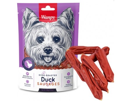 Wanpy Duck Sausages ВАНПІ СОСИСКИ З КАЧКОЮ ласощі для собак , 0,1 кг