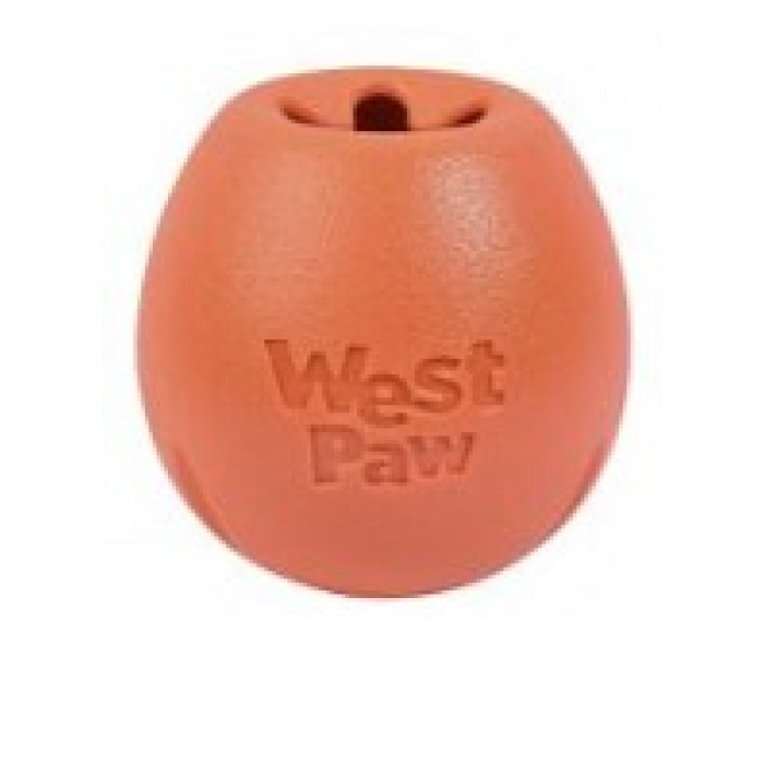 Іграшка-годівниця для собак West Paw Zogoflex Echo Rumbl, мала, помаранчева, 8 см