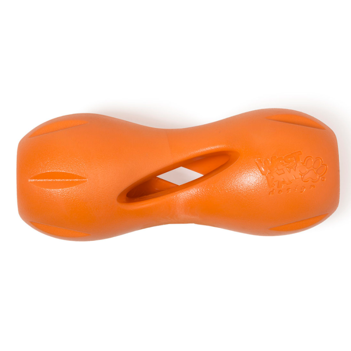Игрушка для собак Qwizl Large Tangerine  Квизл  для лакомства  большой   оранжевый, 17 см