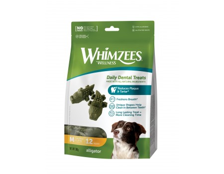Ласощі Whimzees Alligator для собаку формі Алігатора M 12 шт