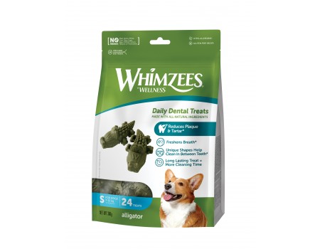 Ласощі Whimzees Alligator для собаку формі Алігатора S 24 шт