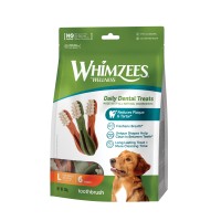 Лакомство Whimzees Toothbrush в форме зубной щетки, для собак, L, 6 шт