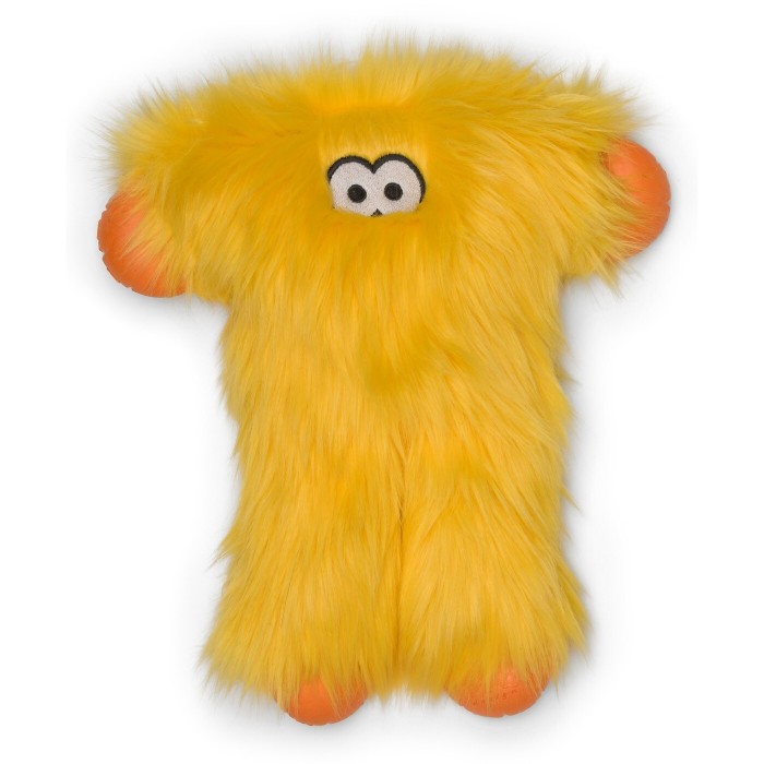 Игрушка для собак WEST PAW Peet Lemon/Пит, пушистый, с пищалкой, лимонный, 28х25 см