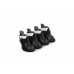 Ботинки RUISPET для малых пород собак, демисезонные с флисовой подкладкой 4 шт/упак. черные, 4,0x3,5 см, #2