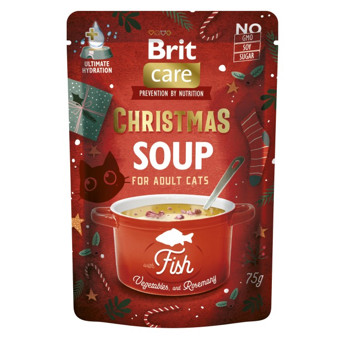 Корм вологий для котів Brit Care Christmas Fish Soup Різдвяний суп з рибою, 75 г