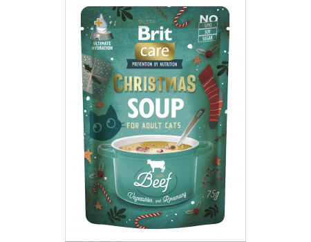 Корм вологий Brit Care Christmas Beef Soup для котів різдвяний суп з яловичиною 75 г