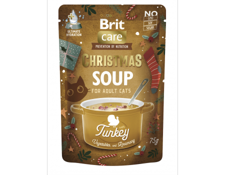 Корм вологий Brit Care Christmas Turkey Soup для котів різдвяний суп з індичкою 75 г