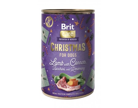 Корм вологий Brit Mono Protein Christmas Lamb для собак різдвяна вечеря ягня 400 г