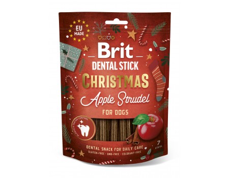 Ласощі для собак Brit Dental Stick Christmas Apple Strudel різдвяний яблучний штрудель, 7 шт, 251 г