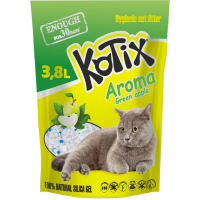 Силикагелевый наполнитель для туалета KOTIX, 3,8 л, с ароматом яблока