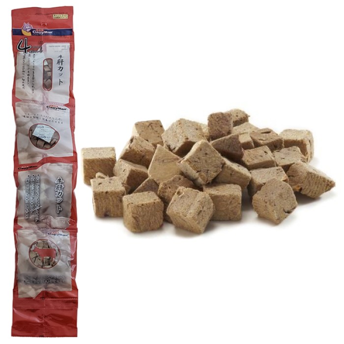 Ласощі для котів CattyMan Freeze Dried Beef Liver Dice ЯЛОВИЧА ПЕЧІНКА  4одх10г