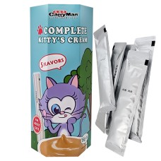 Жидкое лакомство для кошек CattyMan Complete Kitty's Cream ассорти 5 вкусов (икра с курицей, лососем, тунцом, говядиной, уткой), 10х16 г