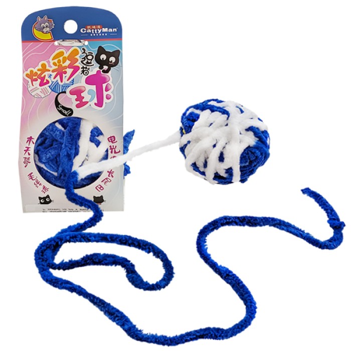 Игрушка для кошек CattyMan Caddice Ball Long Tail КЕДДИС МЯЧ Длинный хвост синий