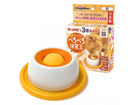 Миска для котів CattyMan Lick Ball, КУЛЬКА ЛИЗУН  для рідких ласощів, жовтий
