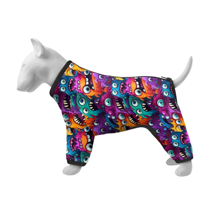 Вітровка для собак WAUDOG Clothes, "Зубасті монстри", XS22, В 30-34 см, С 19-21 см