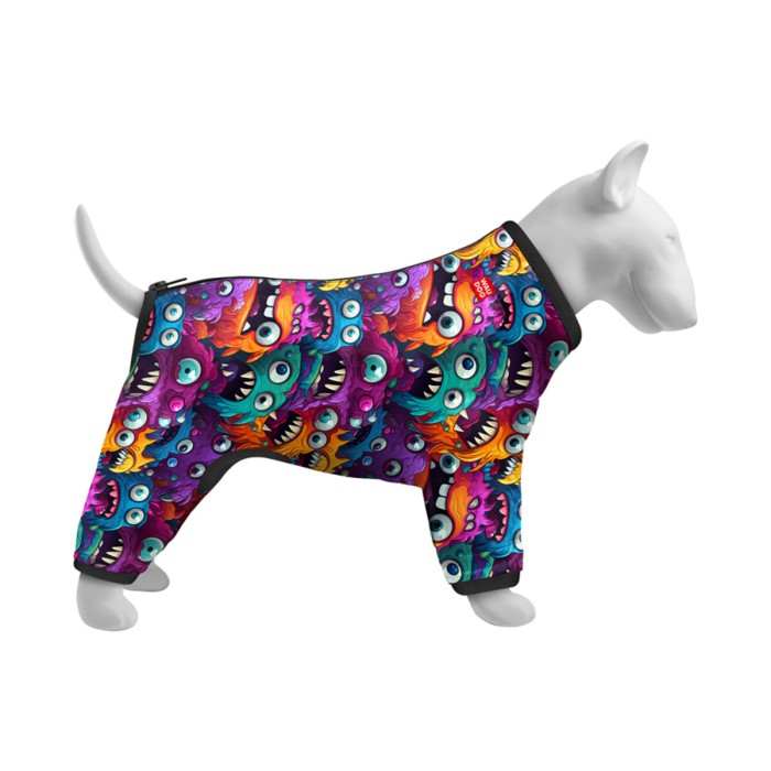Вітровка для собак WAUDOG Clothes, "Зубасті монстри", XS22, В 30-34 см, С 19-21 см