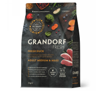 Сухой корм Grandorf FRESH DUCK & SWEET POTATO, для собак средних и кру..