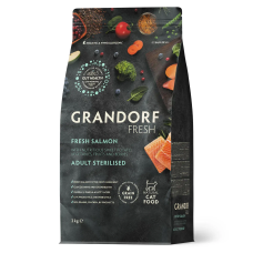 Сухой корм Grandorf FRESH SALMON & SWEET POTATO, для стерилизованных кошек, лосось с бататом, 2 кг