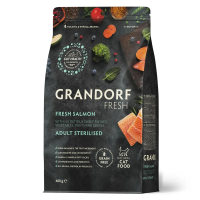 Сухий корм Grandorf FRESH SALMON & SWEET POTATO, для стерилізованих котів, лосось з бататом, 400 г