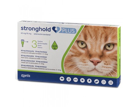 Стронгхолд Плюс 60 мг капли для кошек 5-10 кг (1 мл)