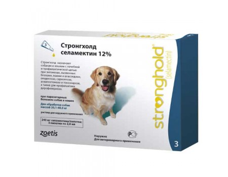 Стронгхолд  капли для собак  20-40кг  240 мг 1пипетка