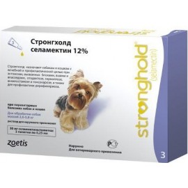 Стронгхолд  капли для собак до 2.5 - 5кг  30 мг 1пипетка..