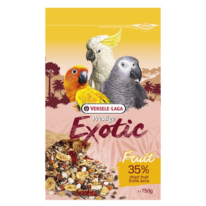 Versele-Laga Prestige Premium Parrots Exotic Fruit ВЕРСЕЛЕ-ЛАГА ЭКЗОТИЧЕСКИЕ ФРУКТЫ лакомства для больших попугаев 0.75 кг