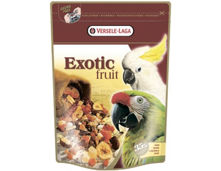 Versele-Laga Exotic Fruit ВЕРСЕЛЕ-ЛАГА ЭКЗОТИЧЕСКИЕ ФРУКТЫ зерновая смесь корм для крупных попугаев, с тропическими фруктами , 0.6 кг.