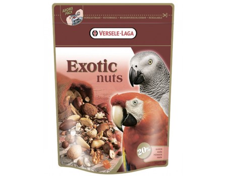 Versele-Laga Prestige Premium Parrots Exotic Nuts Mix ВЕРСЕЛЕ-ЛАГА ЭКЗОТИЧЕСКИЕ ОРЕХИ зерновая смесь корм для крупных попугаев, с цельными орехами , 0.75 кг.