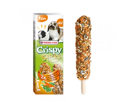 Versele-Laga Crispy Sticks МОРКОВКА УКРОП зерновая смесь лакомство для кроликов и морских свинок , 0.055 кг.