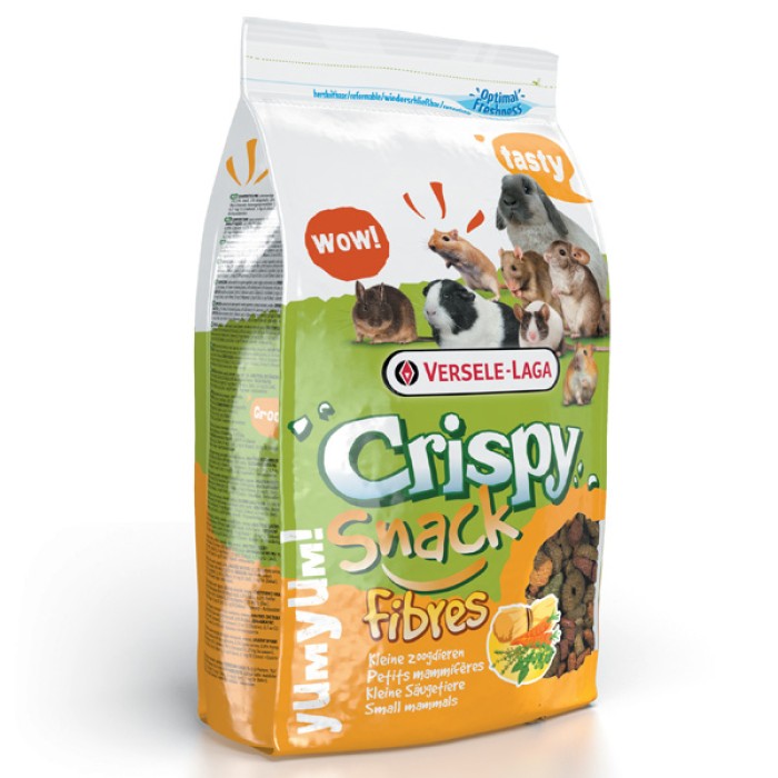 Versele-Laga Crispy Snack Fibres ВЕРСЕЛЕ-ЛАГА КРИСПИ СНЕК ФИБРЕС зерновая смесь лакомство для грызунов, гранулы с овощами , 0.65 кг.