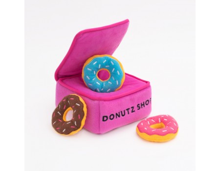 Игрушка для собак ZippyPaws "Бокс пончиков" Zippy Burrow, полиэстер, 17х15х10 см