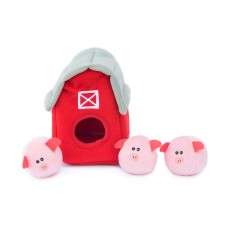 Игрушка для собак ZippyPaws "Хлев с Поросятами" Zippy Burrow™, полиэстер, 17х12х17 см