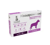 Противоразитарные таблетки Квадромидас MODES, для собак 8-16 кг, 0,8 г..