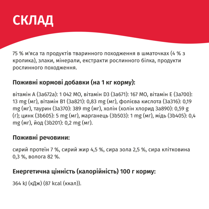 Влажный корм Мяу!, для взрослых кошек, с кроликом в нежном соусе, 100 г